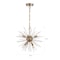 Nuvo Cirrus 6-Light Chandelier - Vintage Brass Finish with Glass Rods 60/6992 - alternate 2
