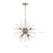 Nuvo Cirrus 8-Light Chandelier - Vintage Brass Finish with Glass Rods 60/6994 - alternate 2