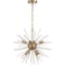 Nuvo Cirrus 8-Light Chandelier - Vintage Brass Finish with Glass Rods 60/6994 - alternate 1
