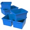 Storex Storage Bin, Blue, 6 PK 61451U06C - alternate 1