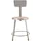 National Public Seating Round Stool with Backrest, Height 18"Gray 6218B - alternate 7