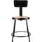 National Public Seating Round Stool with Backrest, Height 18"Black 6218B-10 - alternate 6