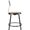 National Public Seating Round Stool with Backrest, Height 18"Black 6218B-10 - alternate 4