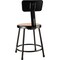 National Public Seating Round Stool with Backrest, Height 18"Black 6218B-10 - alternate 3