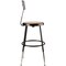 National Public Seating Round Stool with Backrest, Height 19" to 27"Black 6218HB-10 - alternate 2