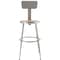 National Public Seating Round Stool with Backrest, Height 19" to 27"Gray 6218HB - alternate 4