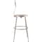 National Public Seating Round Stool with Backrest, Height 19" to 27"Gray 6218HB - alternate 7