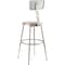 National Public Seating Round Stool with Backrest, Height 19" to 27"Gray 6218HB - alternate 3