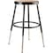 National Public Seating Round Stool, Height Range 19" to 27", Masonite Board Black 6218H-10 - alternate 1