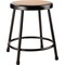 National Public Seating Round Stool, Height Range 18", Masonite Board Black 6218-10 - alternate 2