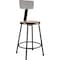 National Public Seating Round Stool with Backrest, Height 24"Black 6224B-10 - alternate 1