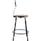 National Public Seating Round Stool with Backrest, Height 24"Black 6224B-10 - alternate 7
