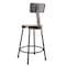 National Public Seating Round Stool with Backrest, Height 24"Black 6224B-10 - alternate 4