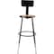 National Public Seating Round Stool with Backrest, Height 25" to 33"Black 6224HB-10 - alternate 5