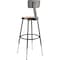 National Public Seating Round Stool with Backrest, Height 25" to 33"Black 6224HB-10 - alternate 7