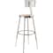 National Public Seating Round Stool with Backrest, Height 25" to 30"Gray 6224HB - alternate 2