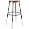 National Public Seating Round Stool, Height Range 25" to 33", Masonite Board Black 6224H-10 - alternate 1