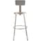 National Public Seating Round Stool with Backrest, Height 30"Gray 6230B - alternate 6
