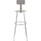 National Public Seating Round Stool with Backrest, Height 31" to 39"Gray 6230HB - alternate 2