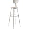 National Public Seating Round Stool with Backrest, Height 31" to 39"Gray 6230HB - alternate 9