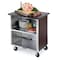 Lakeside Enclosed Bussing Cart w/ Wood Laminate Top, 3 Shelf - 18"x27" 626 - alternate 1