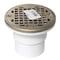 Oatey Round with ring Slab Drain, PVC, Stainless Steel, 2" or 3", Solvent-Weld 42384 - alternate 1