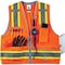 Ergodyne Orange Type R Class 2 Heavy-Duty Surveyo, Mesh, Polyester, Zipper Closure, 4 Outside Pockets 8254HDZ - alternate 7