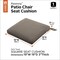 Classic Accessories Ravenna Seat Cushion, Dark Taupe, 19"x19"x3" 62-008-TAUPE-EC - alternate 6