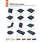 Classic Accessories Montlake Heather Indigo Cushion Set, Heather Indigo, 23"x23"x5" 62-019-INDIGO-SET - alternate 9
