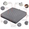 Classic Accessories Montlake Quilted Patio Cushion, Grey, 25"x27"x5" 62-021-GREY-EC - alternate 9