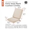 Classic Accessories Montlake FadeSafe Patio Chair Cushion, 3" Thick, Antique Beige 62-055-BEIGE-EC - alternate 8
