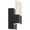 Nuvo Ellusion LED Small Wall Sconce - 15W Matte Black Finish with Seeded Glass 62/1511 - alternate 4