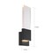 Nuvo Ellusion LED Large Wall Sconce - 13W Matte Black Finish with Seeded Glass 62/1513 - alternate 3