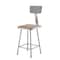 National Public Seating Square Stool with Backrest, Height 24"Gray 6324B - alternate 2