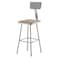 National Public Seating Square Stool with Backrest, Height 30"Gray 6330B - alternate 2