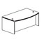 Mayline Bow Front Desk 42" D X 29-1/2" H, 72" W X MDF (Medium Density Fiberboard) - Platform, Mocha ABD7242LDC - alternate 3