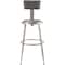 National Public Seating Round Stool with Backrest, Height 19" to 27"Gray 6418HB - alternate 8