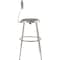 National Public Seating Round Stool with Backrest, Height 19" to 27"Gray 6418HB - alternate 9