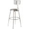 National Public Seating Round Stool with Backrest, Height 19" to 27"Gray 6418HB - alternate 7