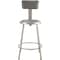 National Public Seating Round Stool with Backrest, Height 24"Gray 6424B - alternate 2