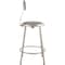 National Public Seating Round Stool with Backrest, Height 24"Gray 6424B - alternate 7