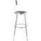 National Public Seating Round Stool with Backrest, Height 25" to 33"Gray 6424HB - alternate 3