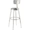 National Public Seating Round Stool with Backrest, Height 25" to 33"Gray 6424HB - alternate 2