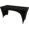 Zoro Select Stretch Fitted Table Cover, Black 16541 - alternate 3