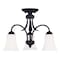 Livex Lighting Ridgedale 3 Light Black Convertible Dine 6474-04 - alternate 2