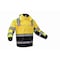 Gss Safety Hi-Vis Rain Coat, 300D Rip Stop Polyester, Class 3 Lime/Black, S/M 6501-SM/MD - alternate 3