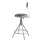 National Public Seating Round Stool with Backrest, Height 24" to 28"Gray 6524HB - alternate 2