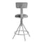 National Public Seating Round Stool with Backrest, Height 24" to 28"Gray 6524HB - alternate 4