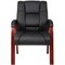 Boss Guest Chair, Black Seat, Wood Back, 23" L 39" H, Loop, Vinyl Seat B8999-C - alternate 2