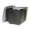 Homz Stackable Storage Tote W/ Lid, 18 gal, 23-1/2 in L x 17-1/2 in W x 15-1/2 in H, Gray, Polypropylene 6618GRBKTS.08 - alternate 4